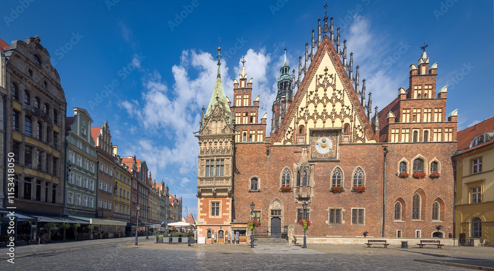 Fototapeta premium Wroclaw Town Hall's Splendor, Poland