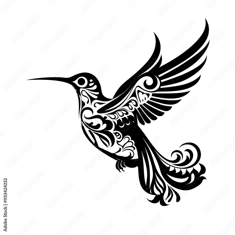 Fototapeta premium a bird with a pattern