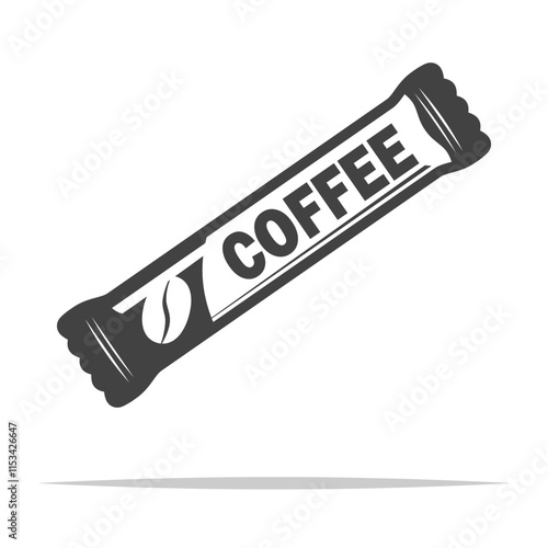 Instant coffee packet icon transparent vector isolated