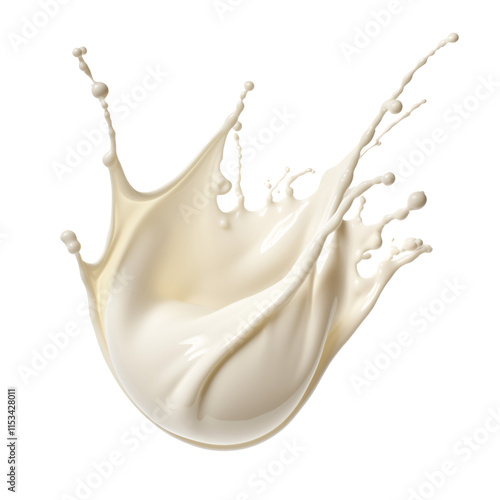 a white liquid splashing out of it