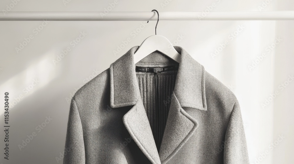Gray and beige fashion pieces on black hangers in luxury store stylish clothing rack display,modern fashion blog aesthetic,Business fashion,social media,shopping mall,sale online,Fashion blog Gray and beige fashion pieces on black hangers in luxury store stylish clothing rack display,modern fashion blog aesthetic,Business fashion,social media,shopping mall,sale online,Fashion blog