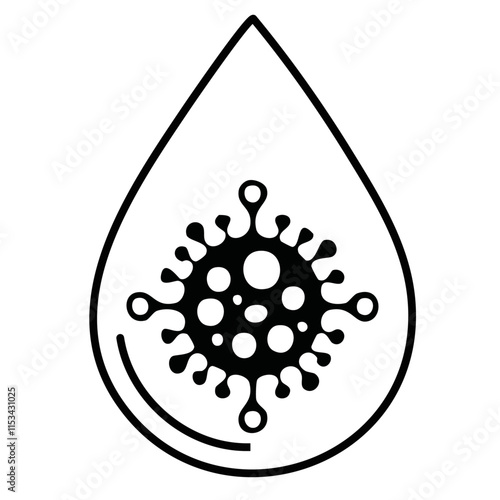 drop of infected blood icon