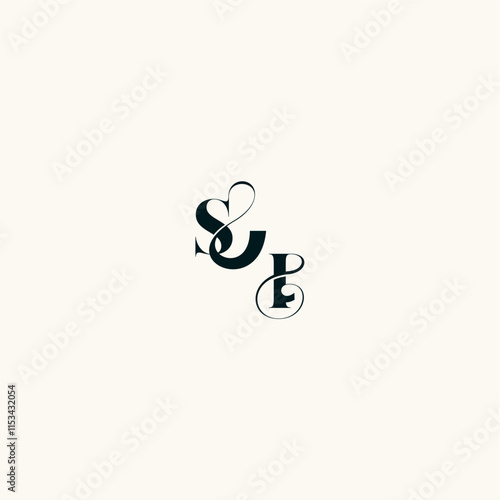 fancy curve logo bold and hairline initial letter wedding monogram elegant IS