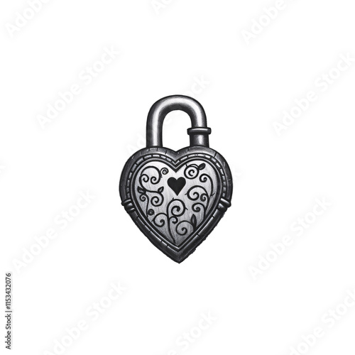 a close-up of a heart shaped lock