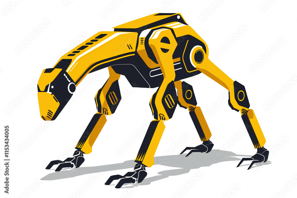 Fototapeta premium a yellow and black robot