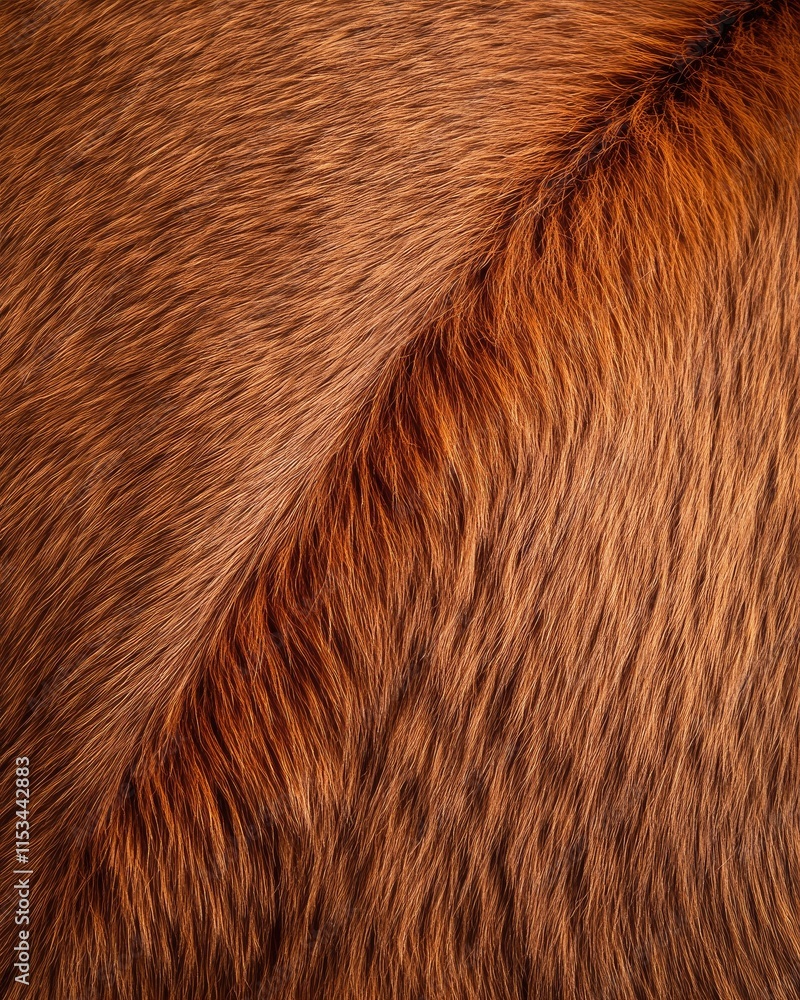 Close-up of textured orange-brown fur, showcasing its softness and natural patterns. Close-up of textured orange-brown fur, showcasing its softness and natural patterns.