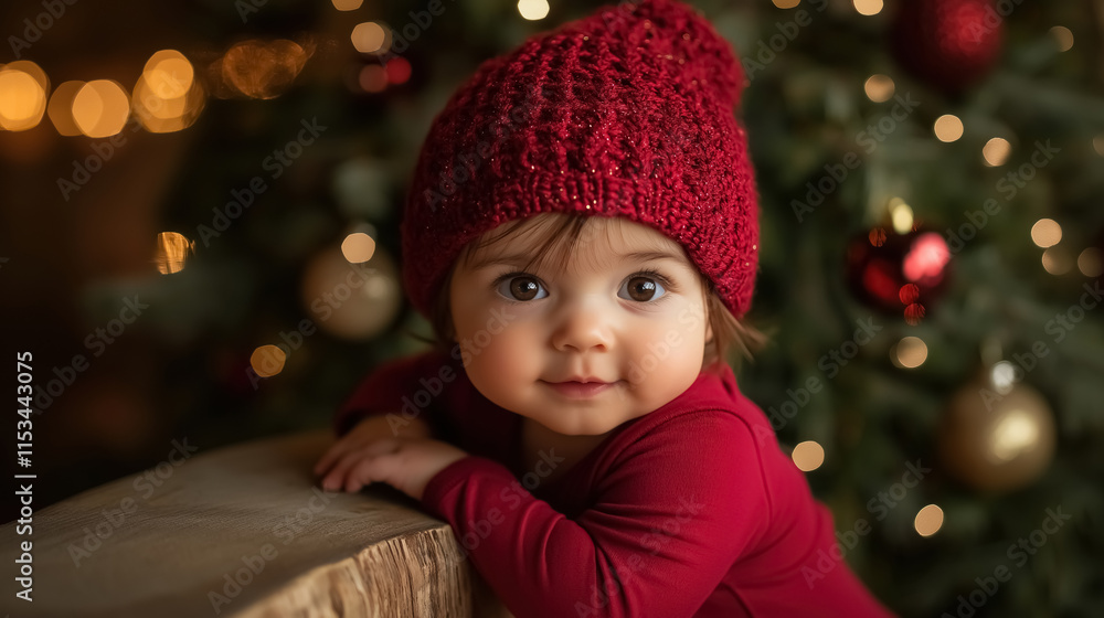Little child in a winter hat Little child in a winter hat