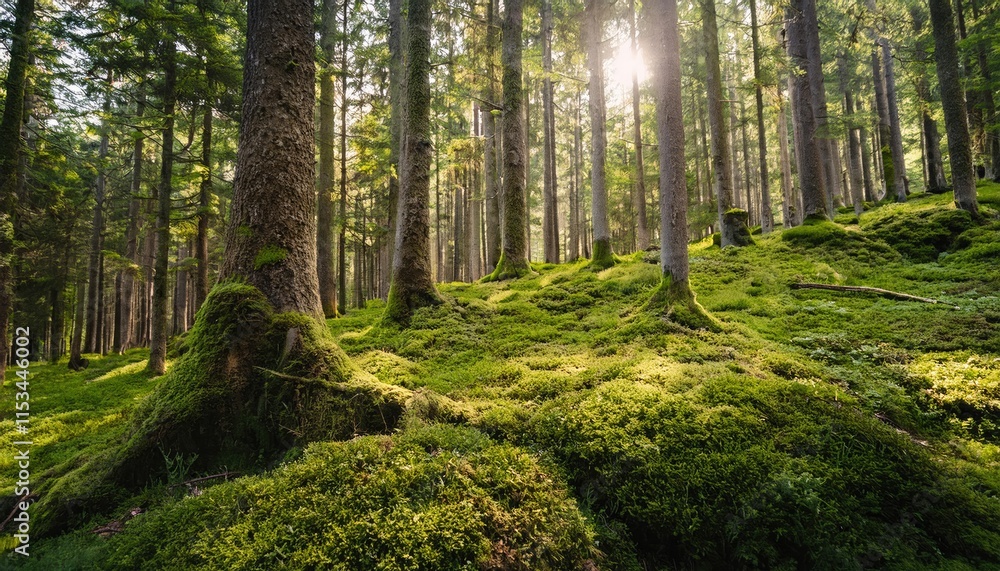 Obraz premium Lush Green Forest 