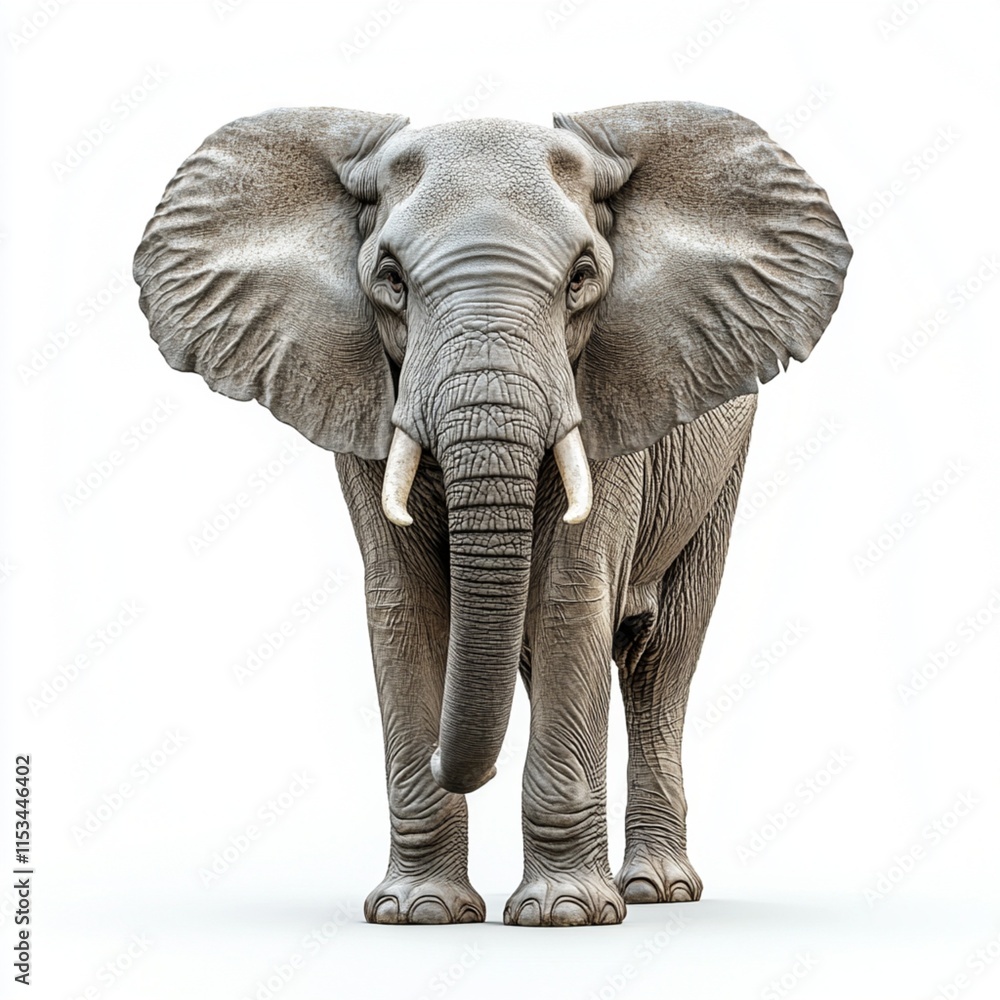 Fototapeta premium an elephant with a white background.