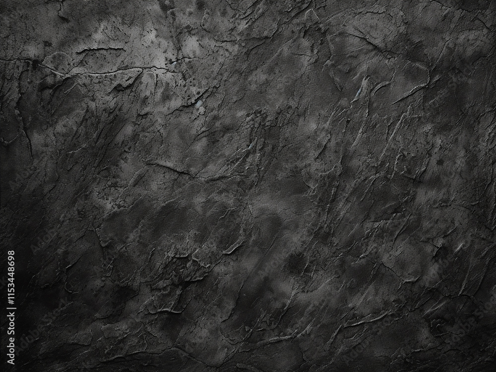 Naklejka premium A grungy black concrete texture with a worn and aged appearance for dramatic effect