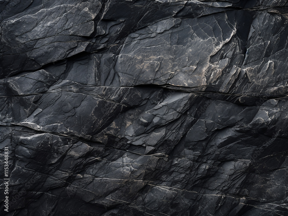 Dark black stone background with cracked marble texture and rough grunge abstract design Dark black stone background with cracked marble texture and rough grunge abstract design