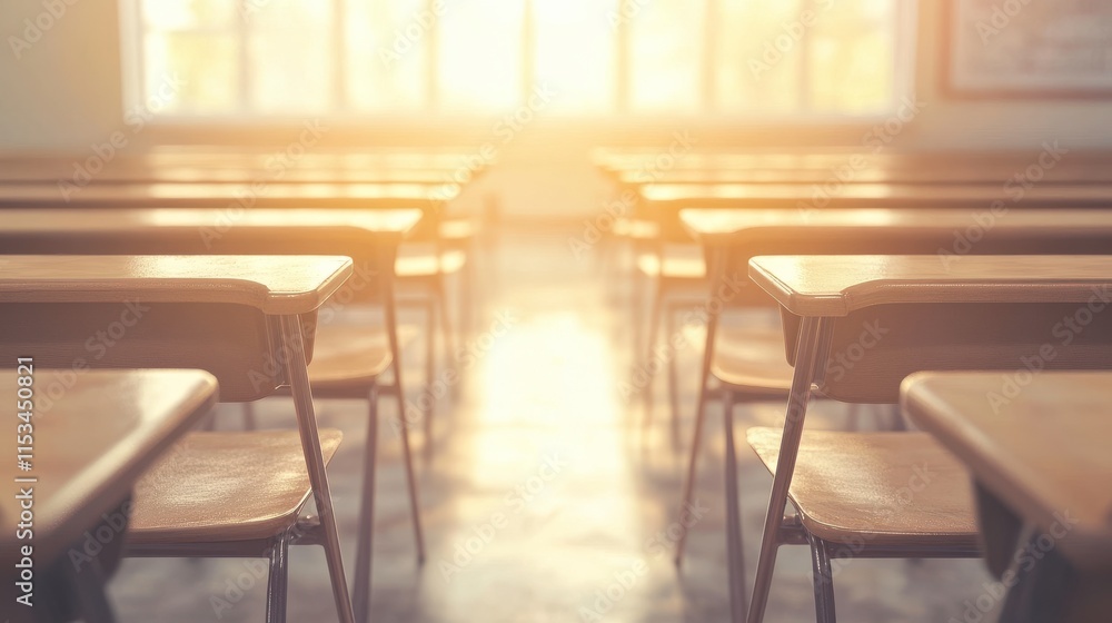 Modern Bright Light Classroom with Interactive Features