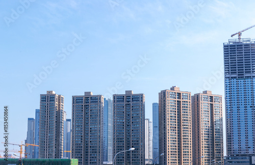 High-rise housing buildings in Tianfu New District, Chengdu photo