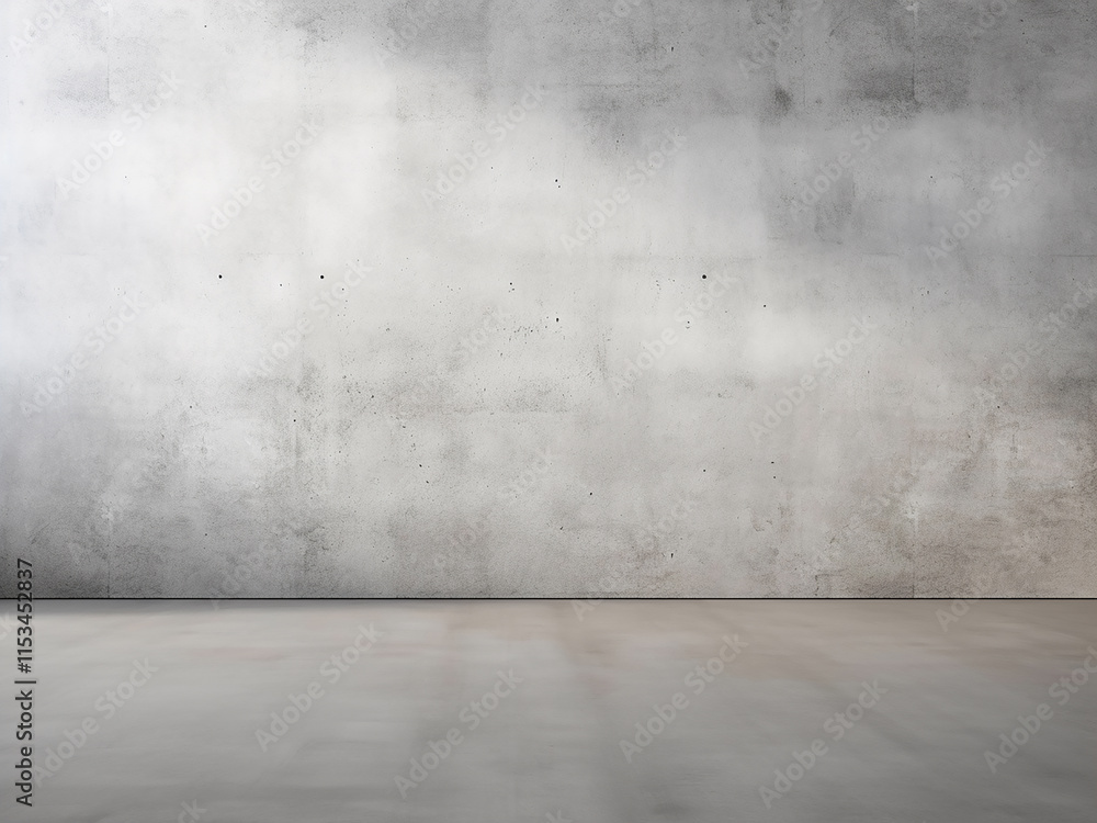 Polished grey cement wall and floor with smooth surface texture showcasing a vintage look Polished grey cement wall and floor with smooth surface texture showcasing a vintage look