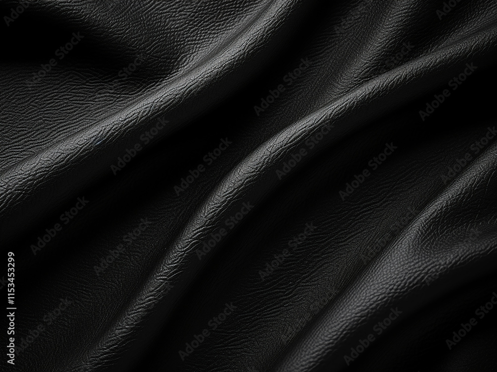 Fototapeta premium Closeup of dark textured surface in black showing rich patterns