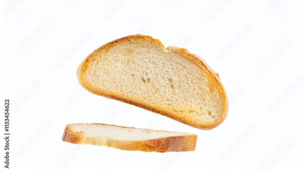 Bread Slices on White Background Bread Slices on White Background