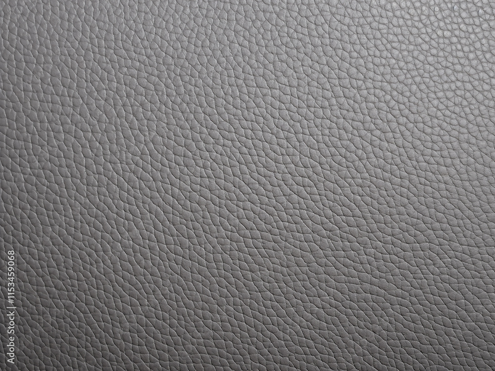 Detailed close-up of gray leather surface with a rich, textured finish Detailed close-up of gray leather surface with a rich, textured finish