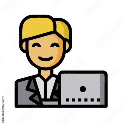 businessman with laptop
