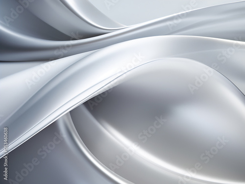 Smooth abstract silver surface with metallic finish and soft reflective highlights photo