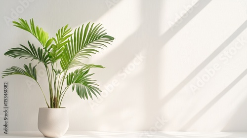 Minimalist white vase decor with natural light