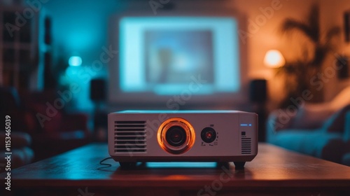 Wallpaper Mural Modern Projector In A Living Room Setting At Night Torontodigital.ca