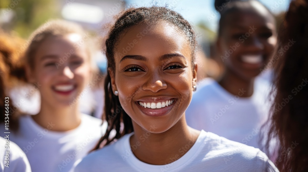 Fototapeta premium Community Event Volunteers for Mental Health Awareness