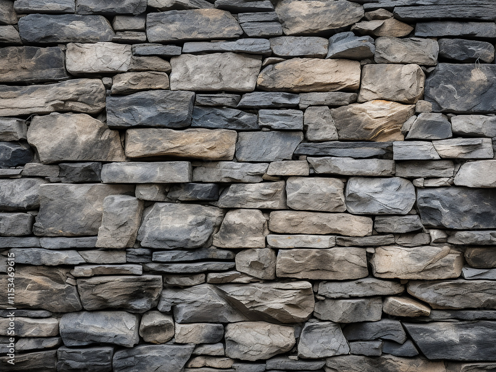 Textured stone wall creating a rustic and strong background Textured stone wall creating a rustic and strong background