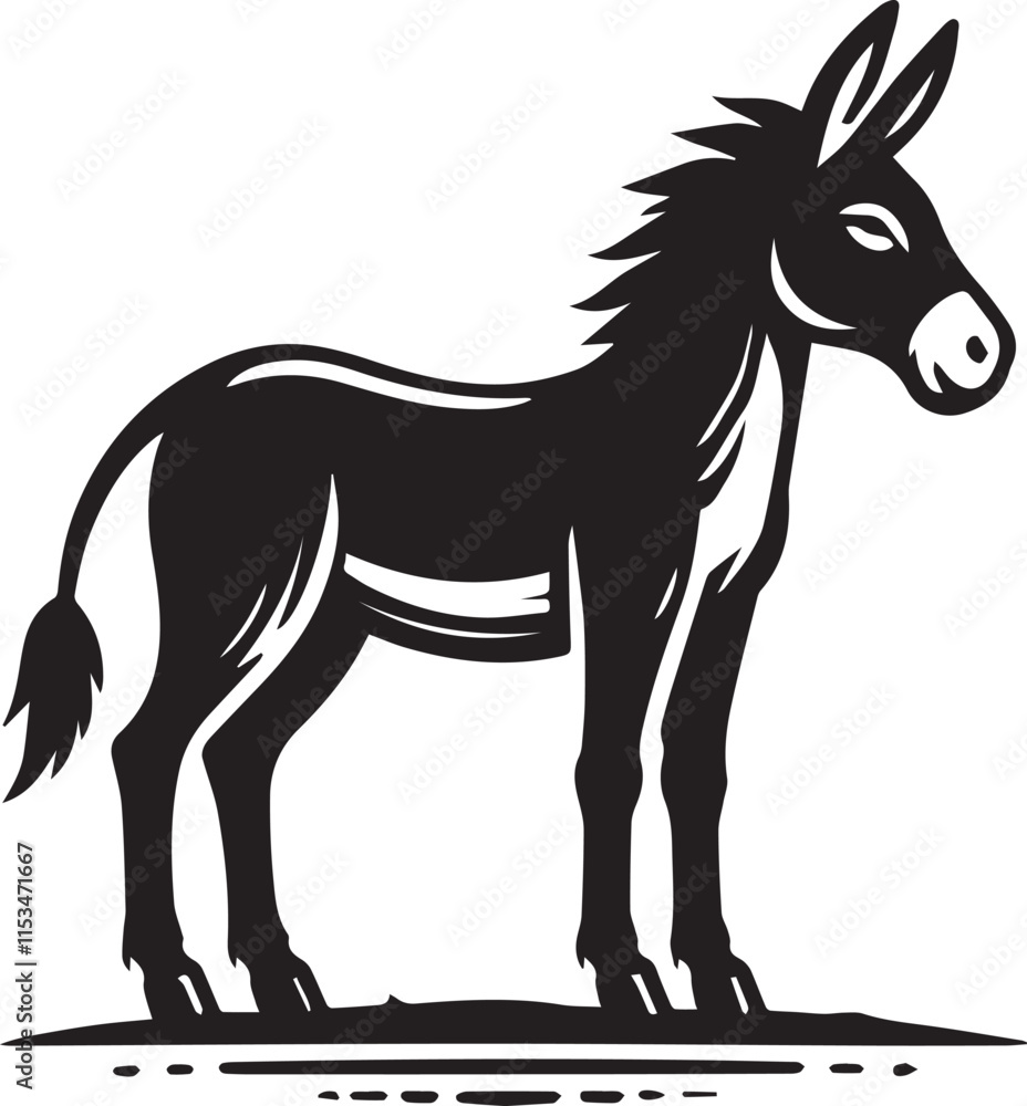 Obraz premium Donkey silhouette