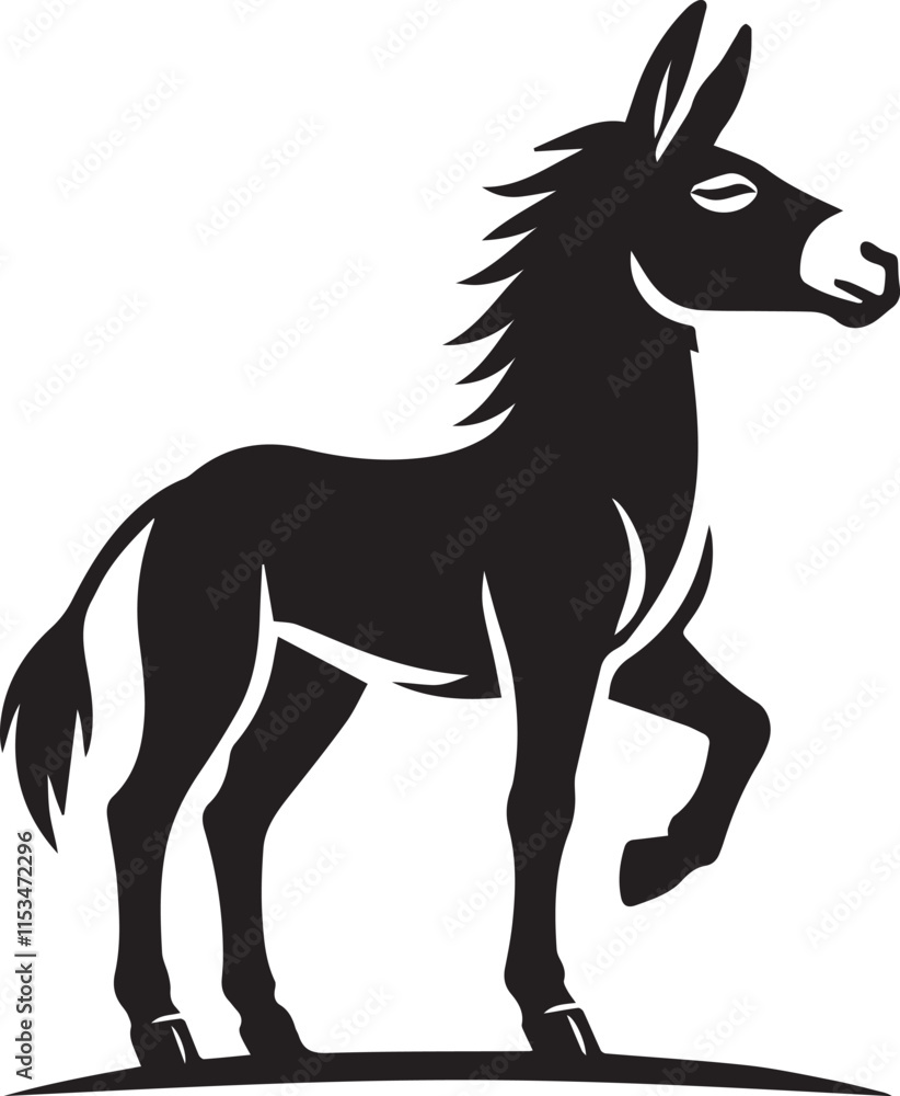 Obraz premium Donkey silhouette