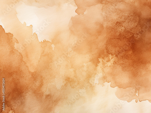 Wallpaper Mural Watercolor texture in transparent brown tones with abstract spots and blurred edges Torontodigital.ca