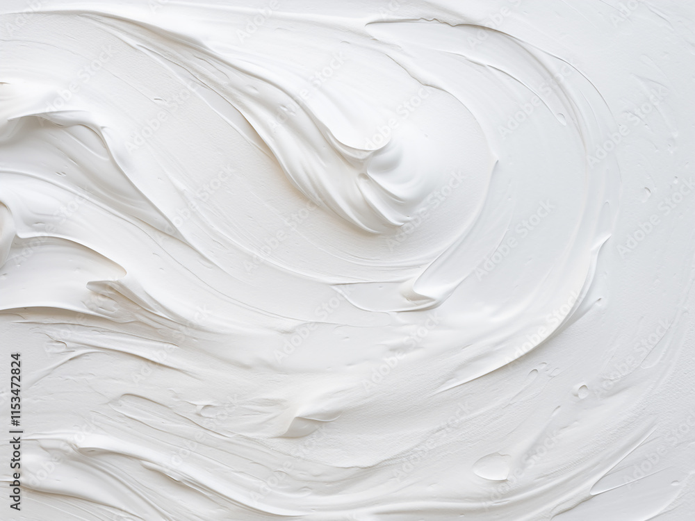 Fototapeta premium Abstract white texture painting background with a smooth and organic feel
