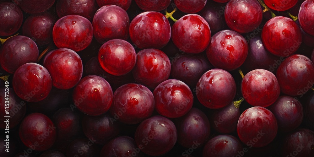Close up view showcasing a large amount of red grapes, highlighting their vibrant color and texture. This image captures the essence of a large amount of red grapes in stunning detail. Close up view showcasing a large amount of red grapes, highlighting their vibrant color and texture. This image captures the essence of a large amount of red grapes in stunning detail.