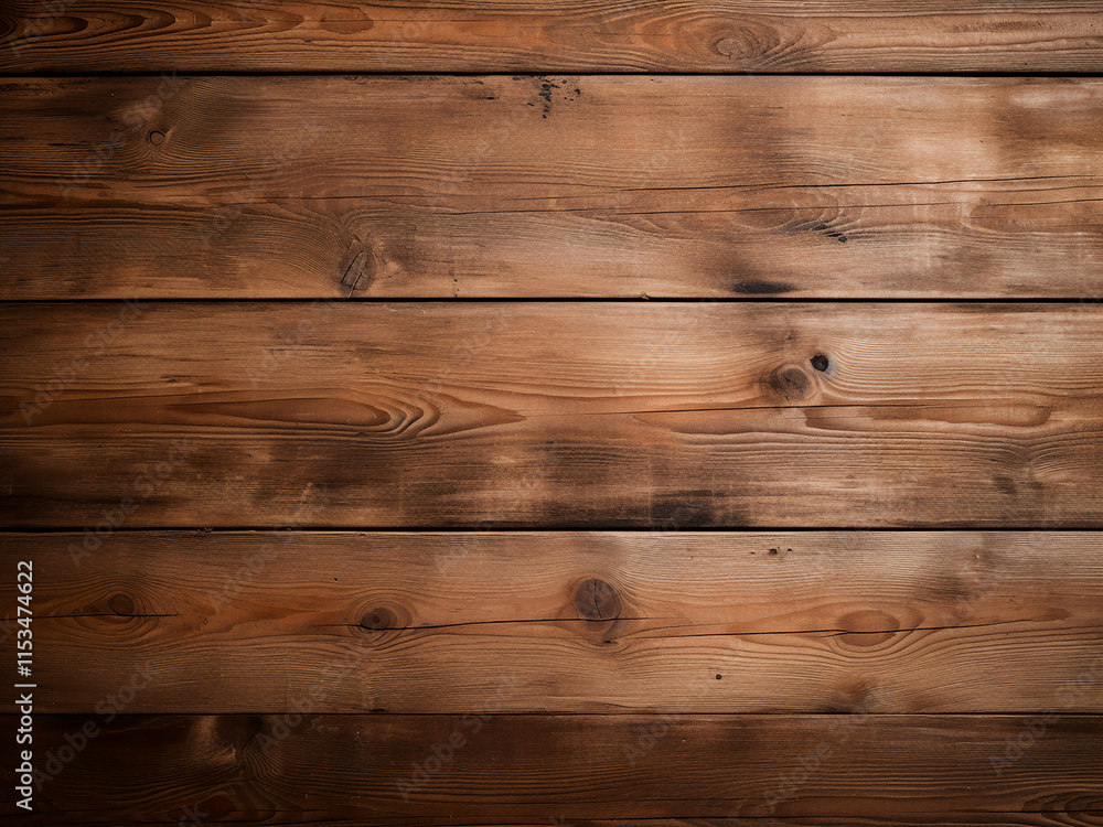 Fototapeta premium Aged brown wood planks with vintage peeling paint and cracks
