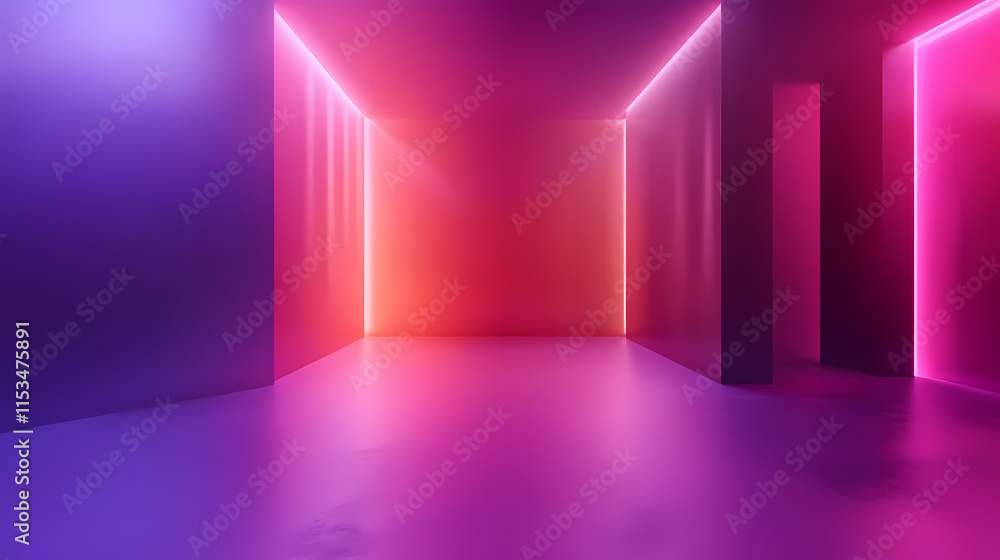 Purple violet red gradient blurred 3d background. dark room illustration. abstract wall and floor. studio interior. Ombre. Illustration Purple violet red gradient blurred 3d background. dark room illustration. abstract wall and floor. studio interior. Ombre. Illustration