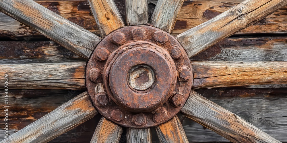 Worn broken wagon wheel featuring distinct hard cast marks, showcasing the unique characteristics of a broken wagon wheel and its historical significance in craftsmanship. Worn broken wagon wheel featuring distinct hard cast marks, showcasing the unique characteristics of a broken wagon wheel and its historical significance in craftsmanship.