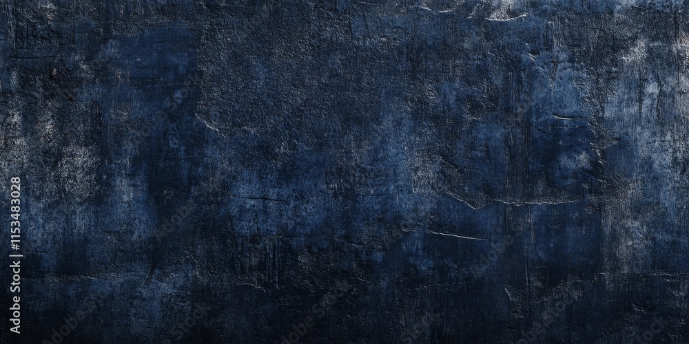 Obraz premium Dark navy blue industrial grunge background featuring a worn dirty metal texture, enhancing the overall aesthetic with a unique blend of gritty elements and depth. Ideal for various design projects.