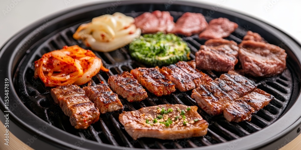Korean style grill barbecue dish showcases the vibrant flavors of Korean cuisine. This Korean style grill barbecue dish is perfect for gatherings and offers a delightful dining experience. Korean style grill barbecue dish showcases the vibrant flavors of Korean cuisine. This Korean style grill barbecue dish is perfect for gatherings and offers a delightful dining experience.