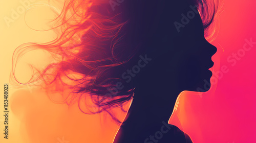 Ombre de femme. Ombre. Illustration