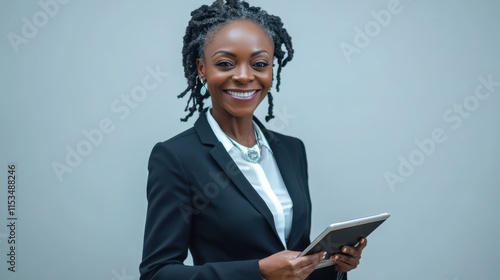 The Confident Businesswoman with Tablet