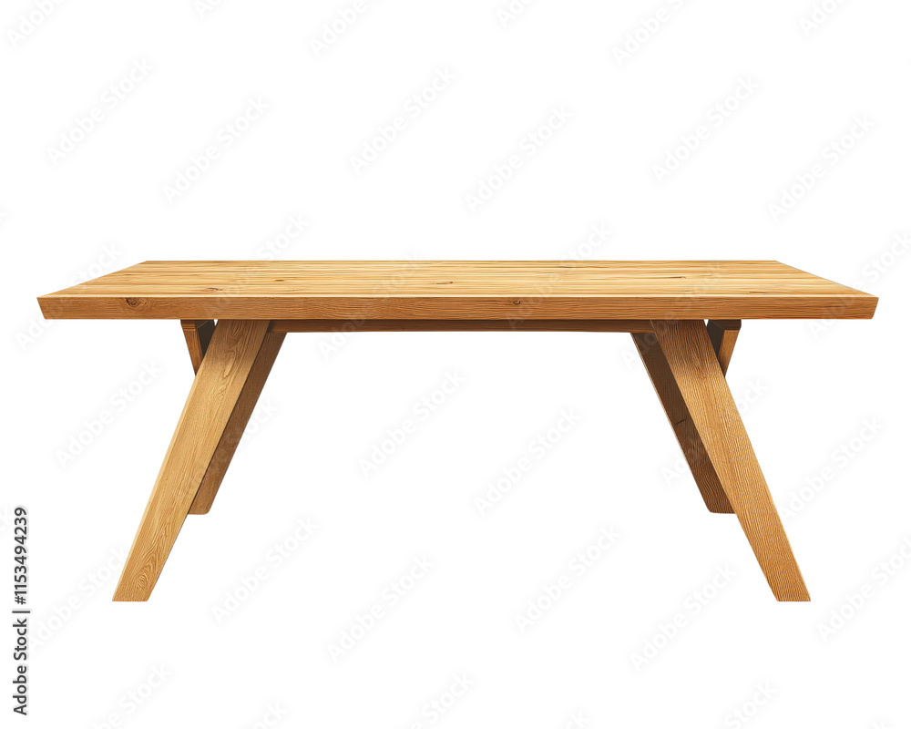 Simple wooden table isolated on white background Simple wooden table isolated on white background