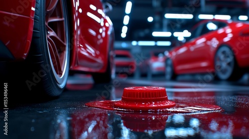 Professional Car Detailing Tools in a Polished Garage. Generative AI photo