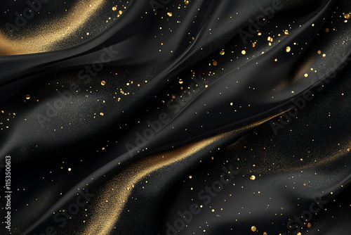 A gold and black luxury wavy background. Good for any project.