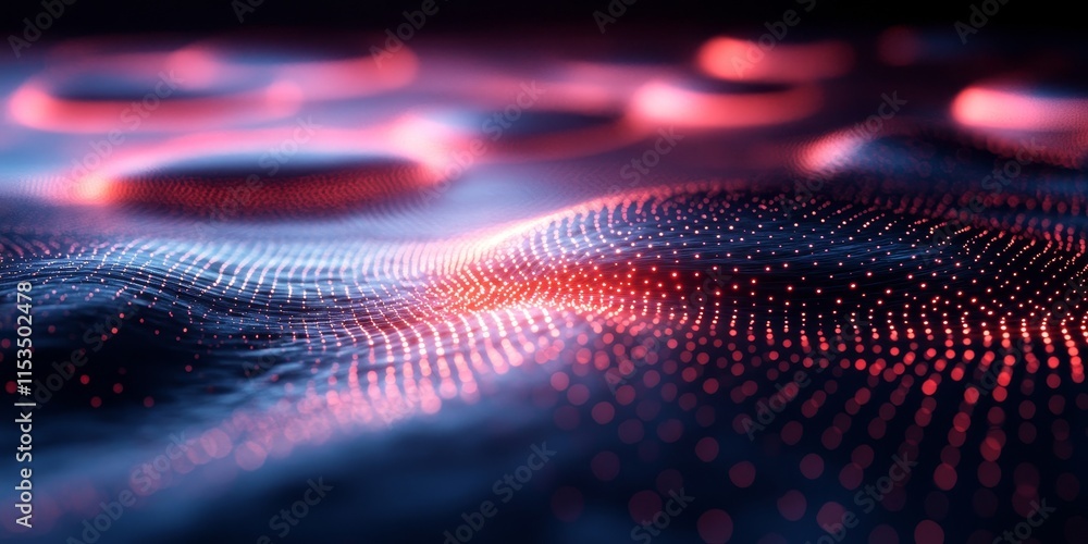 liquid waves forming glowing geometric patterns in constant motion. Generative AI liquid waves forming glowing geometric patterns in constant motion. Generative AI