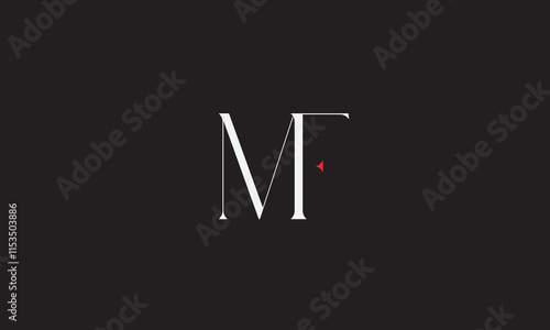 MF, FM , M , F , Abstract Letters Logo Monogram	