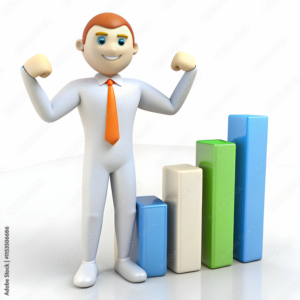 growth hormone and muscle and performance concept as Business leader showcasing muscle performance graphs symbolizing growth hormones impact on corporate achievements. in Photo Stock Concept and em growth hormone and muscle and performance concept as Business leader showcasing muscle performance graphs symbolizing growth hormones impact on corporate achievements. in Photo Stock Concept and em