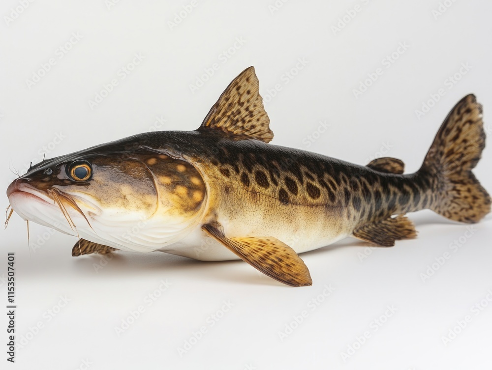 Naklejka premium Fish on white surface