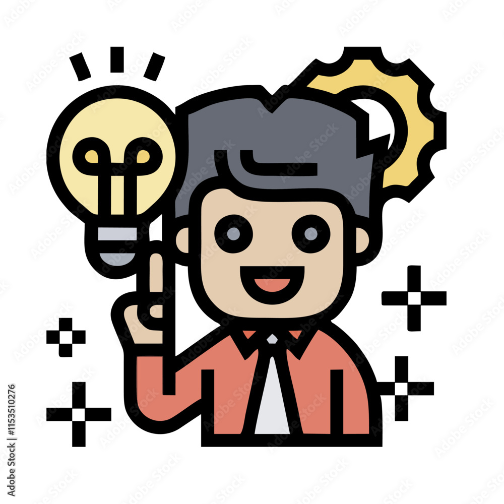 set of funny cartoon manager set of funny cartoon manager