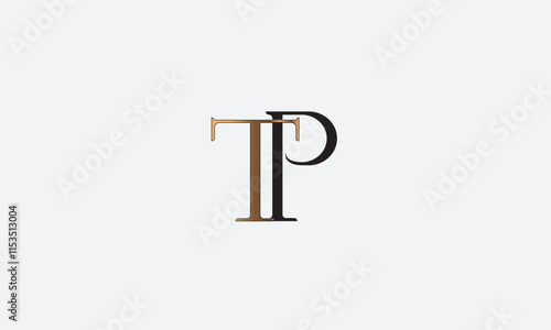 TP, PT, P, T Abstract Letters Logo Monogram	