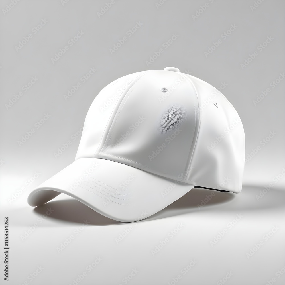 White baseball mockup cap on a background White baseball mockup cap on a background