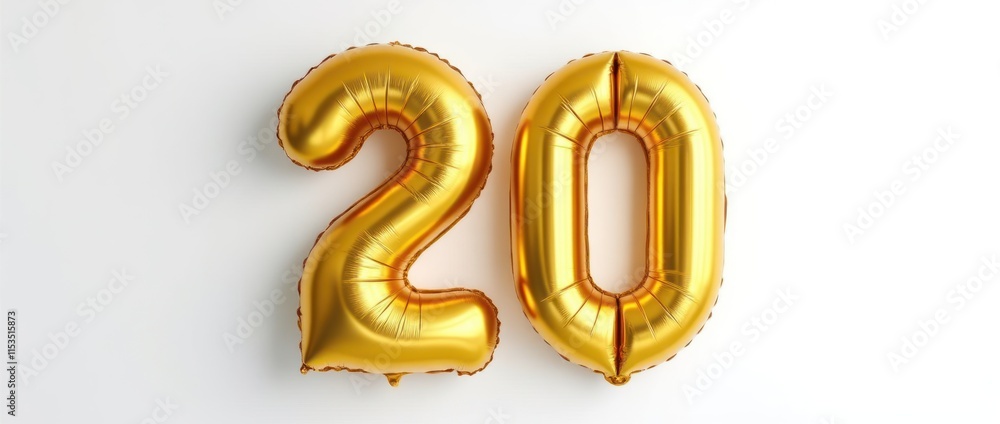 Golden Number Balloons Against a Minimal White Background in High Resolution Golden Number Balloons Against a Minimal White Background in High Resolution